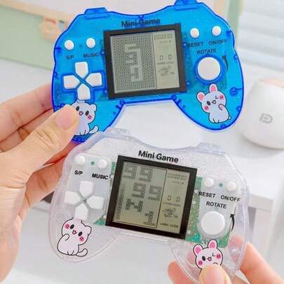 Large-Size Game Console Controller-Shaped Classic Large-Screen Block Game Console Handheld Gaming Device For Children And Elementary School Students, Nostalgic Old-Fashioned Toy