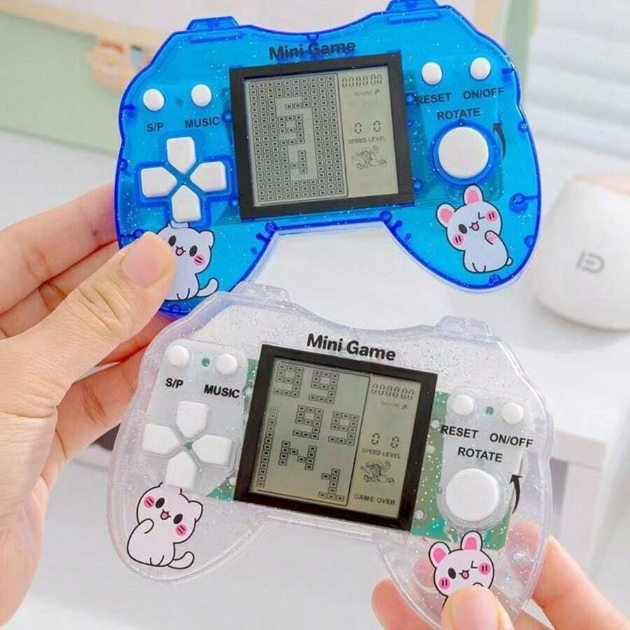 Oversized Game Controller Shaped Classic Large Screen Pixel Game Handheld Console, Nostalgic Retro Toy For Kids & Students - Multicolor - View 1