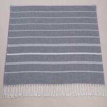 Fringe Design Beach Towel, Woven Shawl, Quick Dry Striped Cotton-Polyester Absorbent Large Outdoor Beach Towel - A - View 4