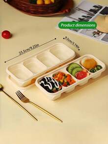 20个/10个装一次性三格便携餐盒，外卖食品容器，防漏三格便携午餐盒，适用于办公室午餐、野餐、旅行或外卖，多功能 - 彩色 - 查看 6