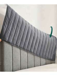 Nordic Soft Velvet Quilted Headboard Cover, Full Wrap Smooth Velvet Headboard Slipcover, Luxury Thickened Bed Backrest Protector, Suitable For Home And Hotel - Dark Grey - View 16