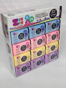 GOMA DE COLORES PARA BORAR 2B 36 PIEZAS 4 COLORES DIFERENTES ZINZIN - GOMA DE COLORES - Ver 5