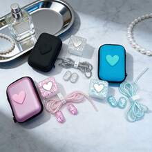 Bộ 6 món ốp bảo vệ sạc điện thoại hình trái tim lấp lánh, bộ sắp xếp cáp dữ liệu - Nhiều màu - Xem 4