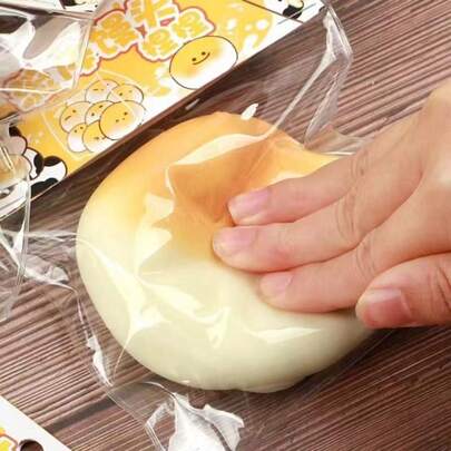 1pc Slow Rebound Squishy Bread Shaped Toy, Soft And Sticky Texture Provides Relaxing Experience. Gently Pressing Allows It To Slowly Rebound, Relieving Stress. Features Realistic Bread And Cake Designs.