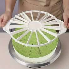 1pc 10/12 Slices Cake/Bread Slicer, Plastic Uniform Cutting, Kitchen Baking Tool, Suitable For Restaurant, Holiday, Party - View 2