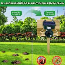 Bird Repeller, Solar Powered Ultrasonic Animal Repellent, Motion Sensor Outdoor Ultrasonic Pest Repeller For Birds, Dogs, Squirrels, Moles, Rats - Dark Green - View 3