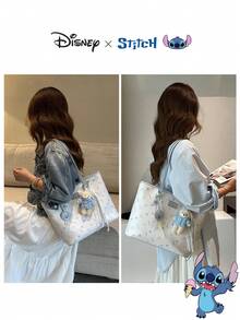 Disney 官方授权史迪奇挂饰和史迪奇印花手提袋 - 卡通印花单肩包，休闲时尚手提袋，生日礼物 - 彩色 - 查看 13