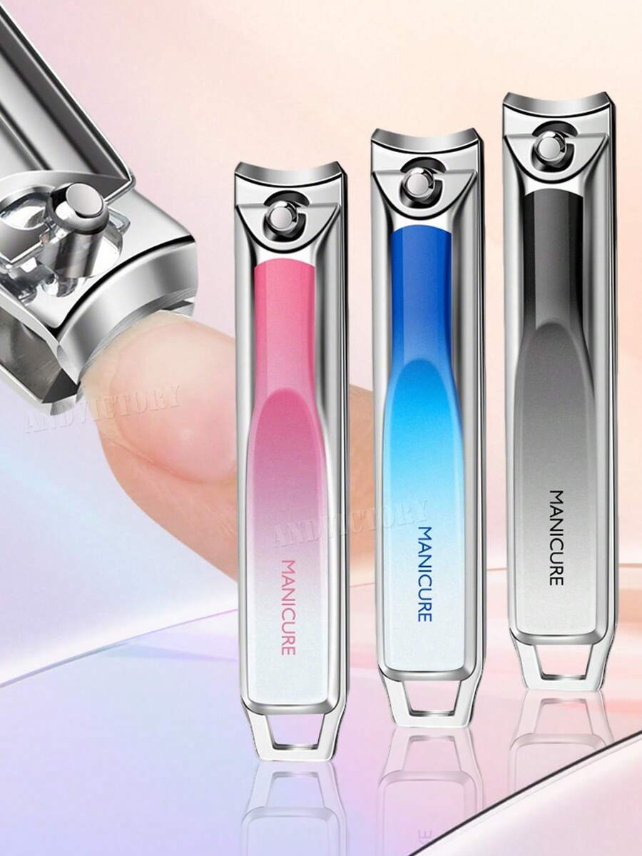 ANDVICTORY 1件装不锈钢指甲钳/趾甲修剪器，美甲修脚工具 - 彩色 - 查看 1