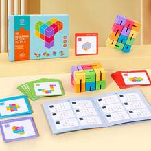 Kids Wooden Transformable Magic Ruler Puzzle, Creative Space Colorful Folding Cube Building Blocks, Suitable For Children 3+ Years Old To Develop Color Recognition And Creative Building Skills - Multicolor - View 7