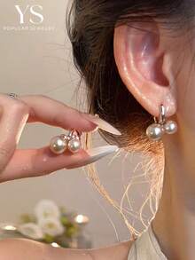 香檳色珍珠耳扣