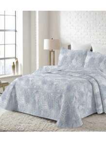 Quilted Bedspread + 2 Pillowcases, Printed For Spring, Summer, Autumn And Winter. 100% Microfiber, 150 X 150 Cm. - Design-3 - View 1