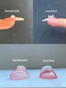 10Pcs Natural French White Short Minimalist Handmade False Nails Press On Nails Nail Supplies Nails - Thiết kế chính - Xem 4