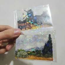 50 chiếc bao đựng ảnh ba chiều trong suốt, bao bảo vệ thẻ album lấp lánh, bao đựng thẻ trong suốt họa tiết sao chuyển màu, bao bảo vệ phim chụp ảnh lấy liền, túi OPP tự dán ba chiều, bao đựng thẻ trò chơi. - Nhiều màu - Xem 6