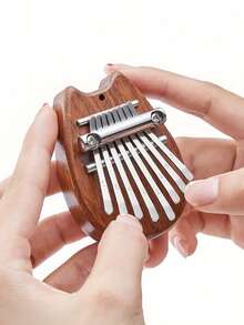 1pc Kalimba Thumb Piano, Wooden Mini Portable Piano, Suitable For Music Lovers, Portable Musical Instrument Pendant, Suitable For 14 Years Old And Above, No Power Source Required, Home Entertainment Item, Party, Birthday, Holiday Gift - Multicolor - View 9