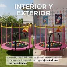 COOLSHT Trampolin Brincolin para Niños 1.4 Diámetro con Red De - Rojo - Ver 8