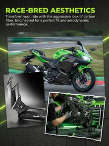 Carbon Fiber Motorcycle Front Windshield Wing, Suitable For Nmax155, Ninja250 300, GSX250R, 250SR, Enhances Airflow Performance - A - View 3