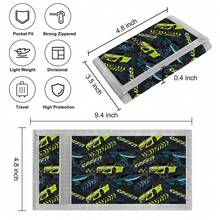 Cool Racing Style Wallet, Teenager Tri-Fold Wallet, Multi-Card Slot Design Card Holder, Lightweight Pocket Coin Purse, Essential For Daily Use, Perfect Birthday Gift - Multicolor - View 3