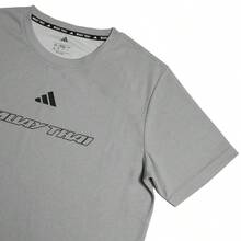 Camiseta de manga corta casual, transpirable y de secado rápido para deportes de verano para hombres CLTS26MT1P-GYB de Adidas - Gris - Ver 4