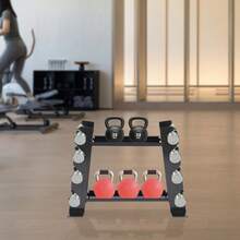 YUNRUX Strength Training Dumbbell Rack - Black - View 1