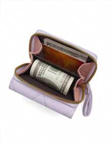 Women's Mini Cat Wallet, Small Leather Card Holder, Zipper Coin Purse - Multicolor - View 7