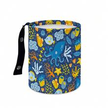 1 Stück Cartoon Tier Muster faltbarer Auto Mülleimer, moderner Stil Polyester Flachdruck, 18,5*15cm, Aufbewahrungseimer mit Aufhängefunktion - Verschiedenfarbig - Übersicht 17