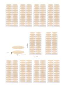 10片蕾丝双眼皮贴，网状隐形自然无缝美妆贴，防水防汗，高粘性化妆工具配件 - 杏色 - 查看 13