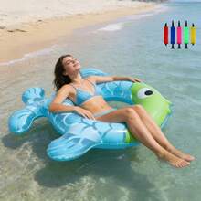 1 chiếc phao bơi bơm hơi hình cá trong suốt chất lượng cao dành cho người lớn, phao bơi hình cá tròn bằng PVC dày, họa tiết hoạt hình sọc, đeo dưới cánh tay. - Nhiều màu - Xem 6