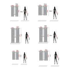 2pcs Modern Minimalist Style Gray And White Semi-Sheer Curtains, 100% Polyester Fabric, Machine Washable, Rod Pocket Design, Suitable For Bedroom, Living Room, Game Room, Home Office - Modern Knitted Weaving Technique, Scenic Theme (Rods Not Included) - Multicolor - View 10