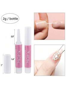10/30 miếng keo dán móng tay chuyên nghiệp, siêu dính, phù hợp cho móng acrylic, móng dán sẵn và móng giả - không có - Xem 4
