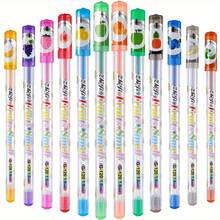 12-Color Scented Glitter Markers Set, Smooth Writing Fine Tip Fruit Scented Markers Suitable For Diary, Study, Office, Non-Bleeding Creative Writing Pens For Teens And Adults - Sets - View 4