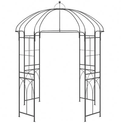 Gr8 Garden Birdcage Style Metal Garden Arch Trellis Pergola For Climbing Plants & Roses