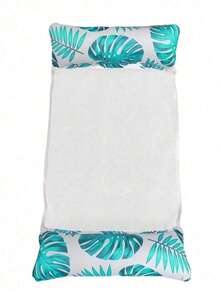 1pc/2pcs Adult Hammock Style Multifunctional Inflatable Swimming Pool Float, Thick PVC Waterproof Floating Lounger, Leaf Print Design, Summer Pool Thick Single Inflatable Chaise Lounge, Pool Party, Beach Fun - A - View 12