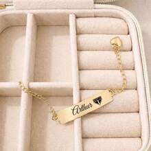 Personalized Children's Bracelet With Baby's Name + Team Accessory, Gold, Durable Birthday Gift - 哥林多前書 - 查看 4