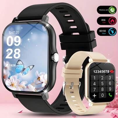 热销！这款经济实惠、经久耐用、性能可靠的智能手表配备1.83英寸高清触摸屏、柔软硅胶表带、来电/信息提醒、计步器、卡路里计数器、可自定义表盘、音乐播放/遥控拍照、运动追踪、多种运动模式，是一款兼容安卓和iOS智能手机的多功能智能手表，非常适合健身、跑步、日常使用，也是一份不错的节日礼物。