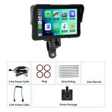Wireless Carplay And Android Integration For Motorcycles, Featuring A 5-Inch HD Touchscreen Equipped With Navigation, Wireless, And Pressure Detection, Without Battery - 1pc - View 6