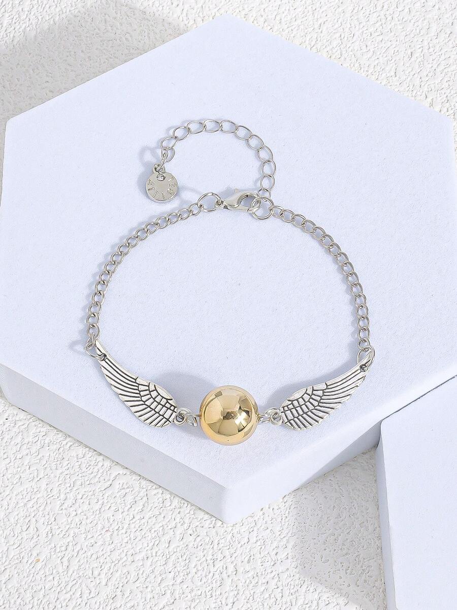 1 pieza Pulsera con diseño de ala minimalista, apta para uso diario - Multicolor - Ver 1