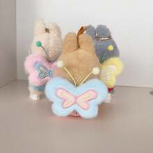 Cute Butterfly Wing Plush Decor, Pink/Blue/Yellow Butterfly Decoration Suitable For 10cm/15cm Backpack, Fluffy Butterfly Wings, Doll Clothing Replacement Accessory - Multicolor - View 3
