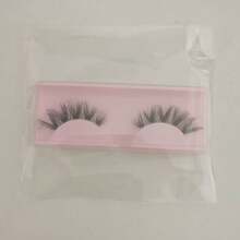 Transparent Stem Half-Strip False Eyelashes, Cat Eye Short Soft 3D Faux Mink Lashes, Natural Look Makeup (BP06) - Black - View 5