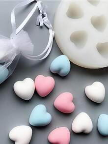 1 khuôn bánh hình tròn, vuông, trái tim, chất liệu silicon, kiểu dáng tối giản, thích hợp làm kẹo, sô cô la, trang trí bánh, quà tặng Ngày của Mẹ, đồ dùng cho mẹ, dụng cụ làm bánh. - Nhiều màu - Xem 1