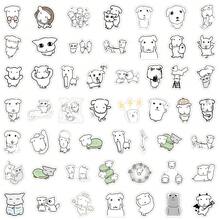 104pcs Ganadi Stickers, Cute Cartoon Dog Mood Stickers, DIY Decor For Water Bottle, Laptop, Luggage, Guitar, Phone, Notebook, Scrapbook, Graduation Gift, Party Decor, Adult Anime Stickers - White - View 7