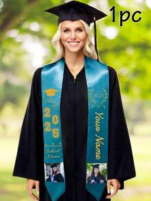 Custom Text And Photo Graduation Sash, Personalized Graduation Stoles, Kindergarten Graduation Sash, Satin Fabric Graduation Party Decorations - Style a - View 13