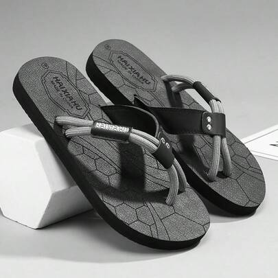Men's Summer Lace-Up Flat Sports Sandals, Lightweight Non-Slip Water Shoes, Outdoor Beach Sandals, Run Small By One Size