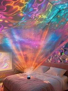 Dreamy Water Wave Atmosphere Lamp, Water Wave Projection Light, Bedroom Living Room Party Decor Light, Multi-Mode LED Night Light, Holiday Gift - Multi-color light - View 8