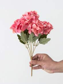1支/3支/40支人造绣球花束，仿真植物室内装饰，秋季装饰，餐桌摆件，生日派对，婚礼新娘捧花，家居装饰，花瓶填充物，情人节，新年，户外花园，返校季 - 玫紅色 - 查看 4