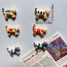 5pcs/10pcs Cartoon Cat Decorative Magnets, Cute Kitten Fridge Magnets, Personalized Refrigerator Stickers, Kitchen Decor, Home Decor, Holiday Gifts For Friends, Novelty Houseware And Birthday Gifts For Friends And Pet Lovers - Multicolor - View 6