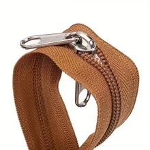 1 Set = 4.5m Cremallera + 10 Tirones de Cremallera + 20 Topes Superiores + 10 Topes Inferiores, Kit de Cremallera de Cadena #5 con Tirones y Topes de Cremallera, 8 Colores Disponibles, Adecuado para Ropa, Tiendas de Campaña, Sacos de Dormir, Etc. - 5#NL+10YSDTSP - Ver 6