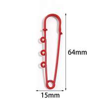 10pcs/Pack Colorful Enameled Iron Safety Pins 64X15mm, Candy Color Painted Iron Decorative Large Pins For Sweater, Shawl, Carpet, Pants, DIY Jewelry Accessories - Large Colorful Pins - View 10