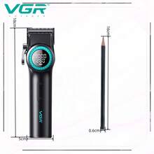 VGR 专业理发器，9000 转/分钟高速，电动理发器，数字显示屏，21 档变速，带充电底座，金属材质，适用于理发师，型号 V-001PRO 和 V-977 - 彩色 - 查看 9