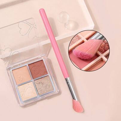 专业遮瑕刷，粉色木柄多色柔软毛眼部化妆刷，适用于痘痘、黑眼圈、瑕疵，符合人体工学的粉色手柄精准晕染刷，适用于液体和膏状遮瑕产品，打造无瑕妆容，适合新手和专业人士