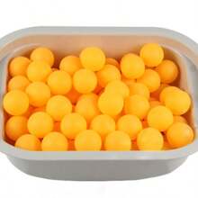 5/10/20/50pcs 40mm Matte Yellow & White Durable PP Material Rust-Proof Table Tennis Balls, Suitable For Adult Practice And Recreation - Multicolor - View 4